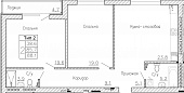 2-комнатную квартиру №67, 88,1 кв. м, на ул Генерала Круковского, 4, третий этаж